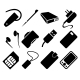 Mobile Phone Accessories Icon Set