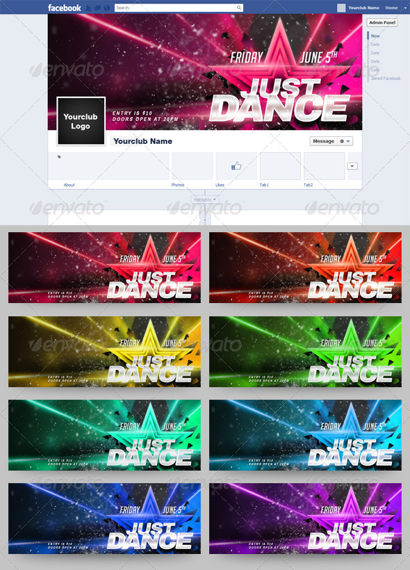 GraphicRiver Just Dance FB Timeline Cover 9 in 1 6639012 GraphicRiver Just Dance FB Timeline Cover 9 in 1 6639012