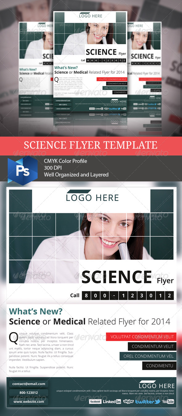 GraphicRiver Science Medical Flyer 6643107 GraphicRiver Science Medical Flyer 6643107
