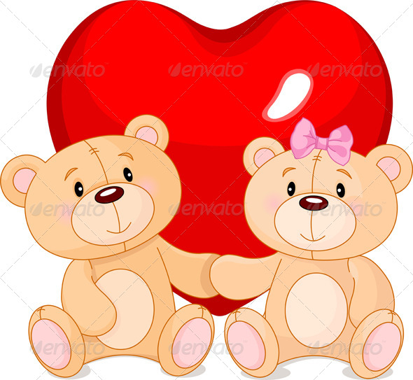 GraphicRiver Teddy Bears in Love 6648468 GraphicRiver Teddy Bears in Love 6648468
