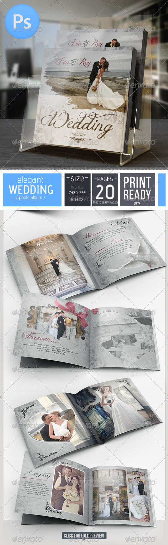 GraphicRiver 20 Pages Elegant Wedding Photo Album For Photoshop 6652288 GraphicRiver 20 Pages Elegant Wedding Photo Album For Photoshop 6652288