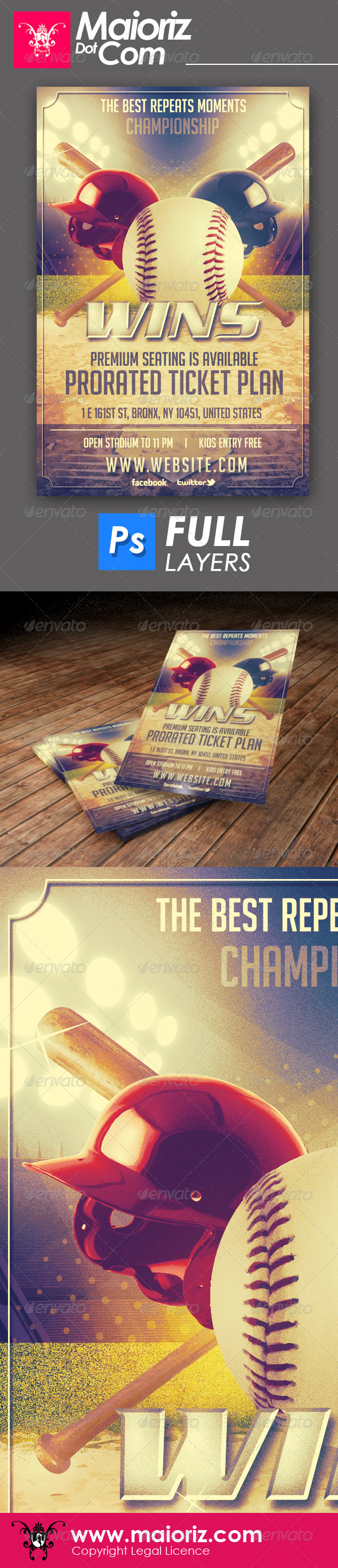 GraphicRiver Baseball Champion Flyer 6649526 GraphicRiver Baseball Champion Flyer 6649526