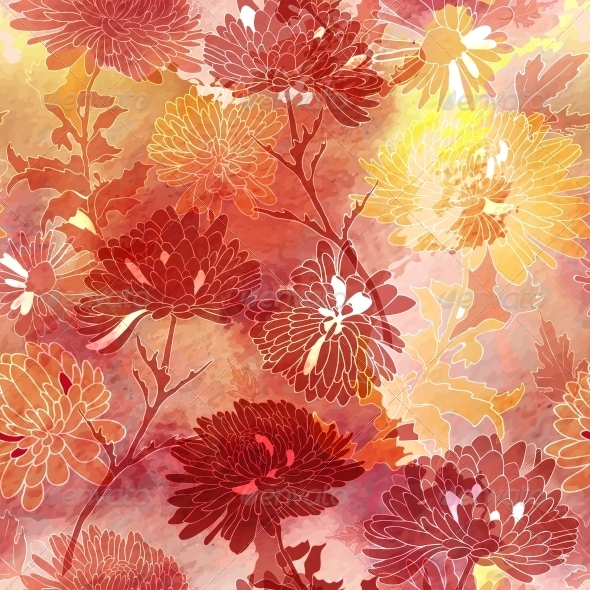 GraphicRiver Floral Seamless Background with Chrysanthemum 6654746 GraphicRiver Floral Seamless Background with Chrysanthemum 6654746