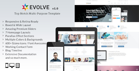 ThemeForest Evolve Responsive Multi-Purpose Website Template 6611301 ThemeForest Evolve Responsive Multi-Purpose Website Template 6611301