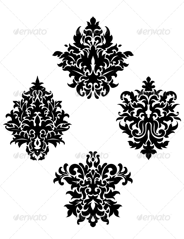 GraphicRiver Four Different Foliate Arabesque Motifs 6655639 GraphicRiver Four Different Foliate Arabesque Motifs 6655639
