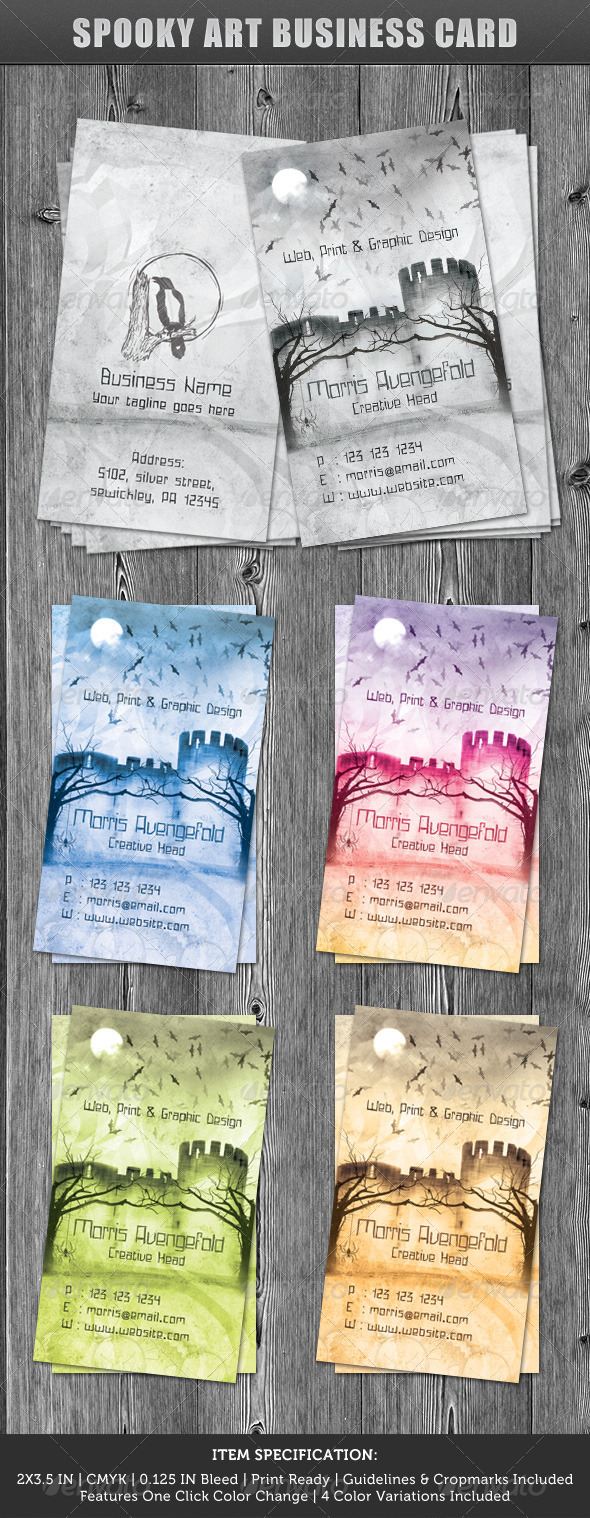 Spooky Art Business Card - Creative Business Cards