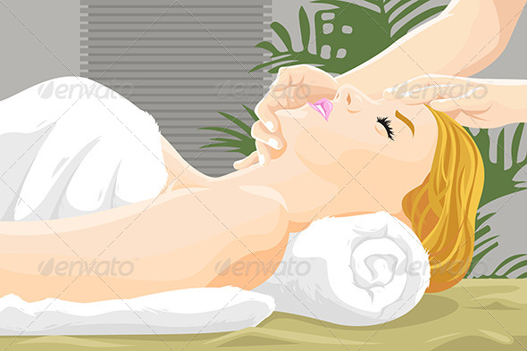 GraphicRiver Woman Enjoying a Massage 6656705 GraphicRiver Woman Enjoying a Massage 6656705