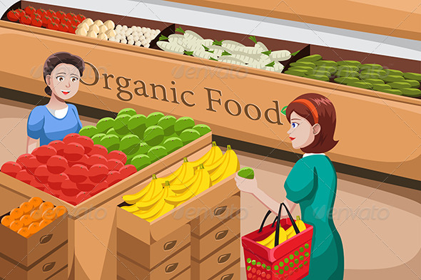 GraphicRiver People Shopping for Organic Food 6657874 GraphicRiver People Shopping for Organic Food 6657874