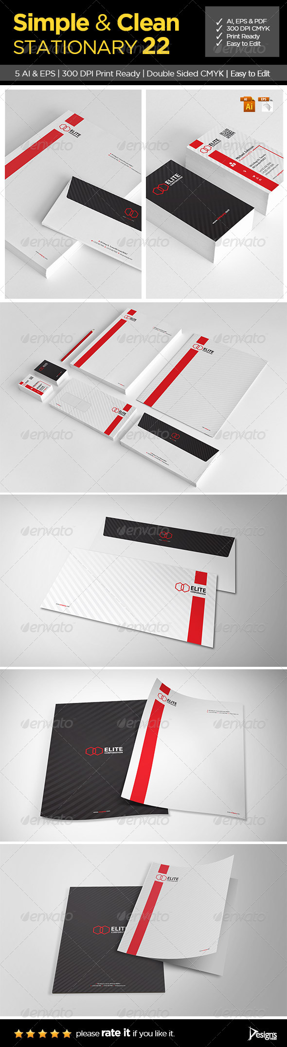 GraphicRiver Simple and Clean Stationary 22 6658449 GraphicRiver Simple and Clean Stationary 22 6658449