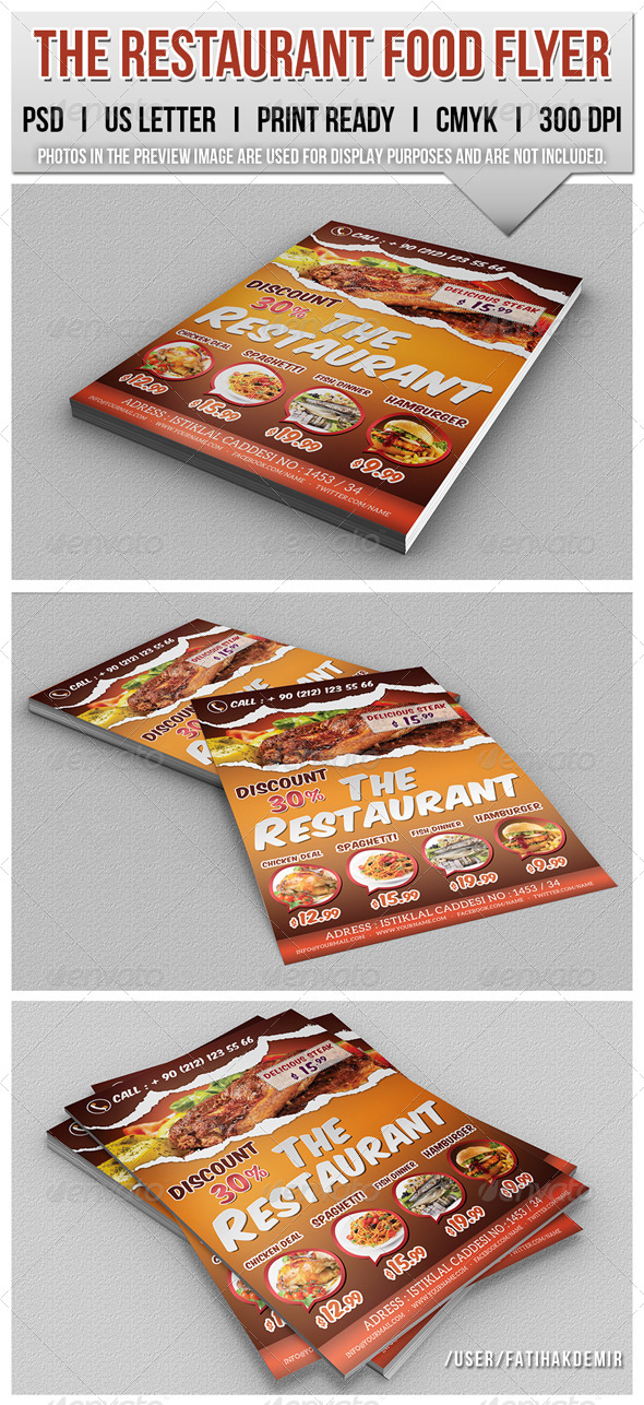 GraphicRiver The Restaurant Food Flyer 6659432 GraphicRiver The Restaurant Food Flyer 6659432
