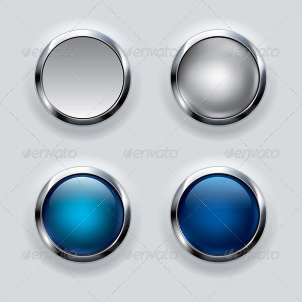 GraphicRiver Silver Button Set on Gray Background 6659949 GraphicRiver Silver Button Set on Gray Background 6659949