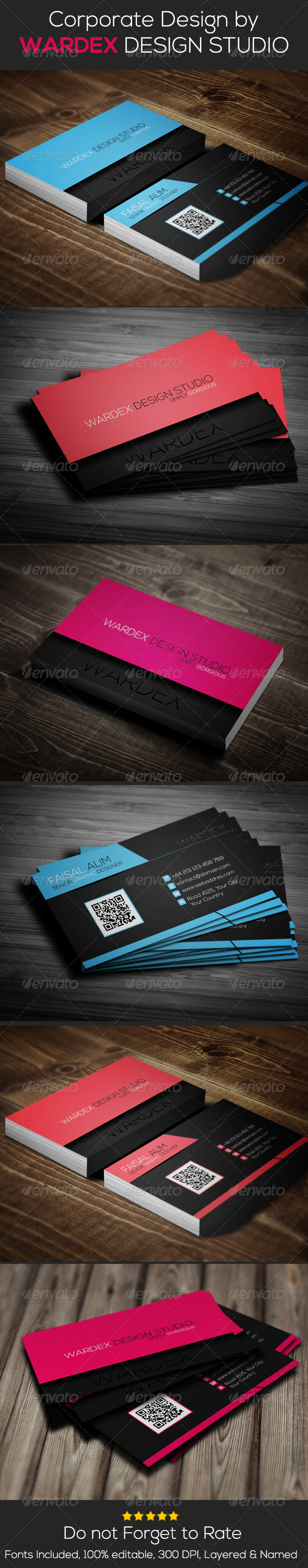 GraphicRiver Corporate Business Card Design- 3 Different Color 6662519 GraphicRiver Corporate Business Card Design- 3 Different Color 6662519