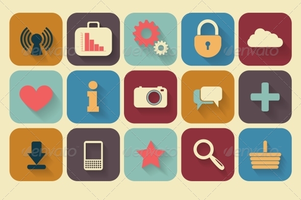 GraphicRiver Retro Icons 6662598 GraphicRiver Retro Icons 6662598