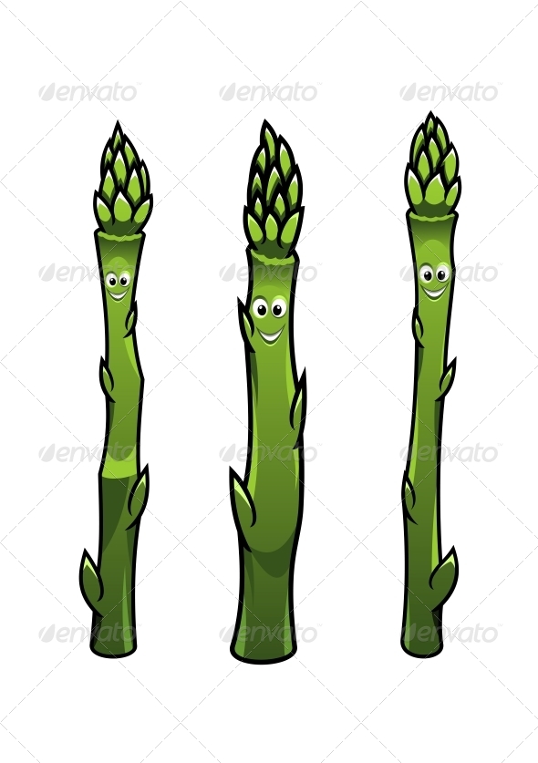 GraphicRiver Smiling Asparagus Spears 6663618 GraphicRiver Smiling Asparagus Spears 6663618