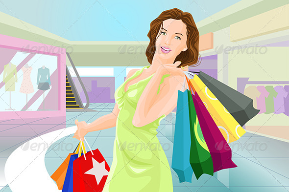 GraphicRiver Woman Shopping 6665249 GraphicRiver Woman Shopping 6665249