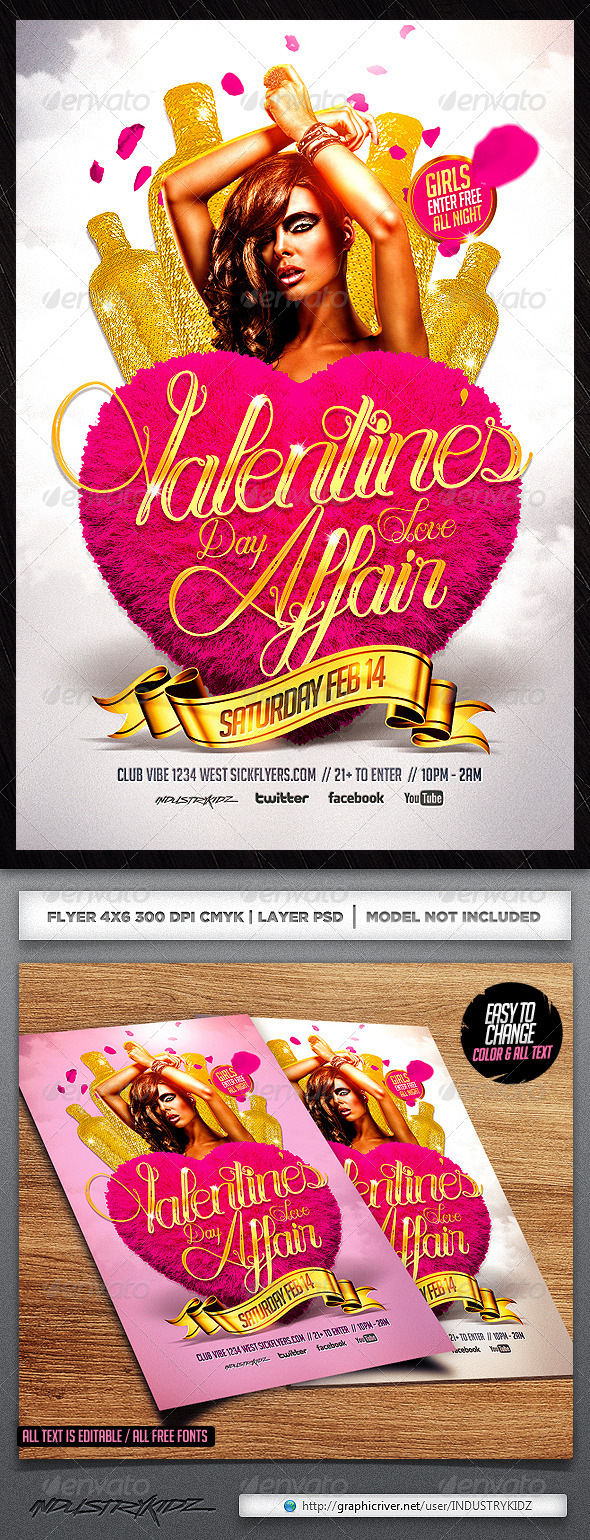GraphicRiver Valentine s Day Affair Flyer Template PSD 6666775 GraphicRiver Valentine s Day Affair Flyer Template PSD 6666775