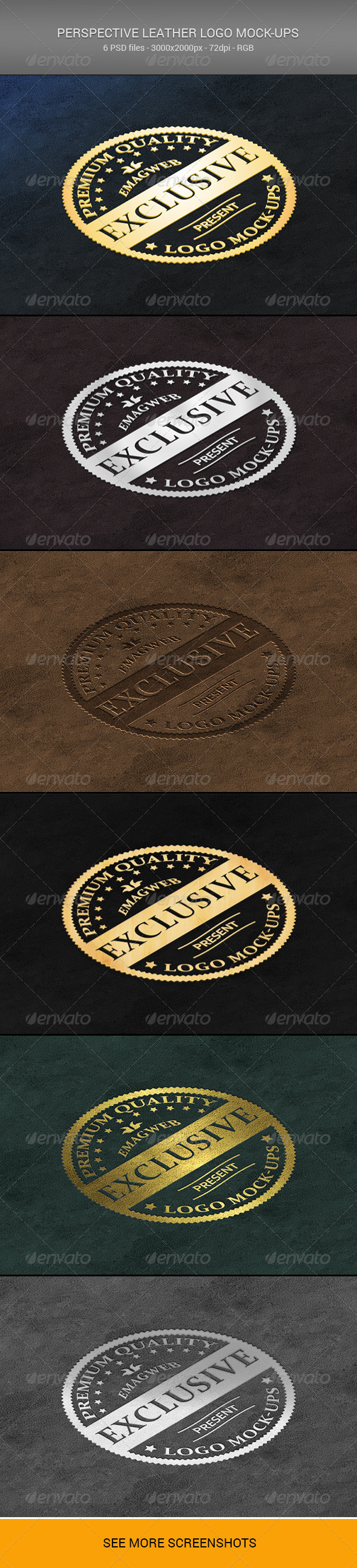 GraphicRiver Perspective Leather Logo Mock-ups 6667112 GraphicRiver Perspective Leather Logo Mock-ups 6667112