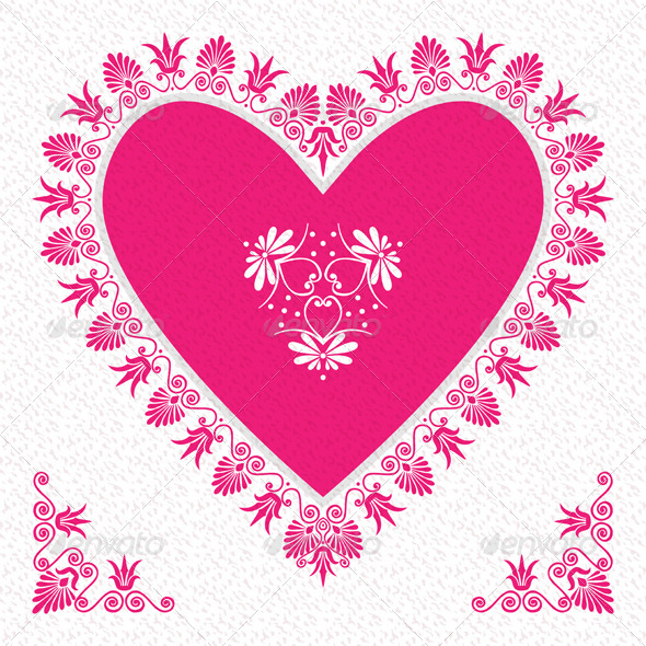 GraphicRiver Valentine s Day Card with Flower Hearts 6671570 GraphicRiver Valentine s Day Card with Flower Hearts 6671570