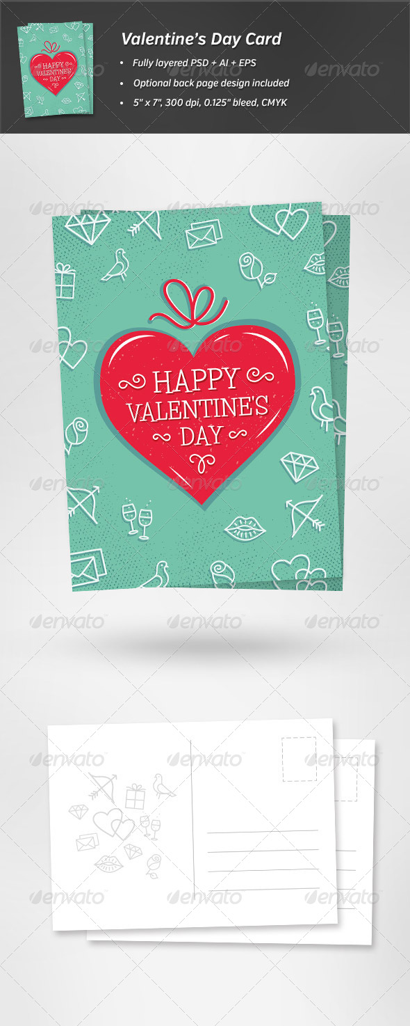 GraphicRiver Valentine s Day Card 6671811 GraphicRiver Valentine s Day Card 6671811