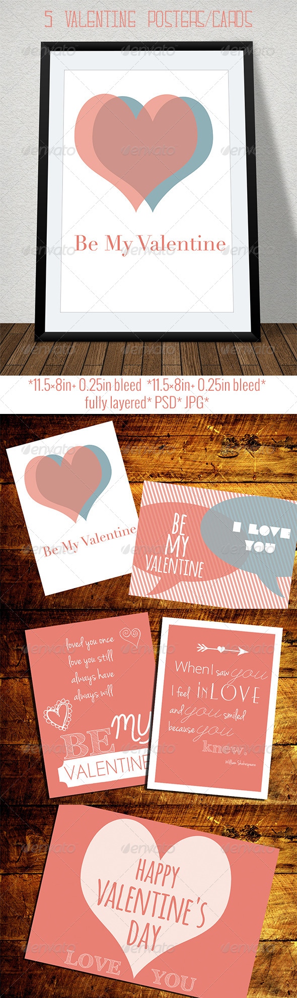 GraphicRiver Set of Retro Valentine s Day Cards and Posters 6611191 GraphicRiver Set of Retro Valentine s Day Cards and Posters 6611191