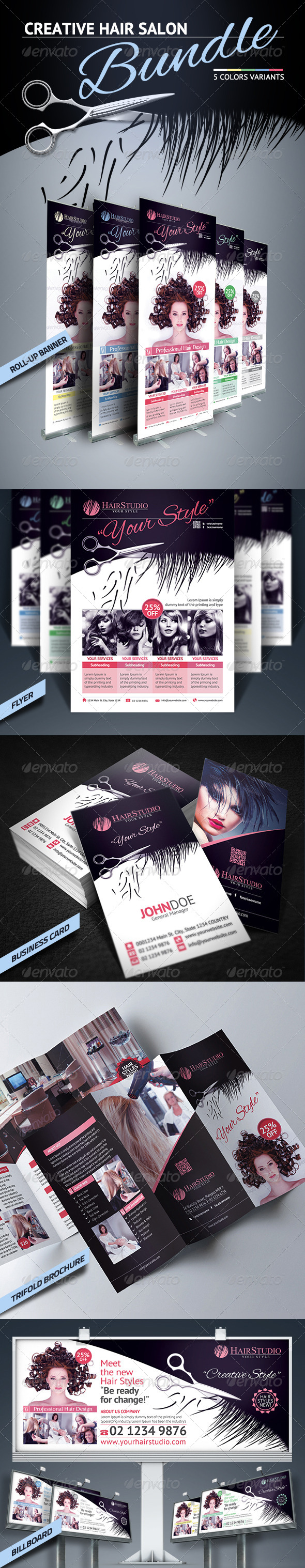 GraphicRiver Hair Salon Bundle 6675966 GraphicRiver Hair Salon Bundle 6675966