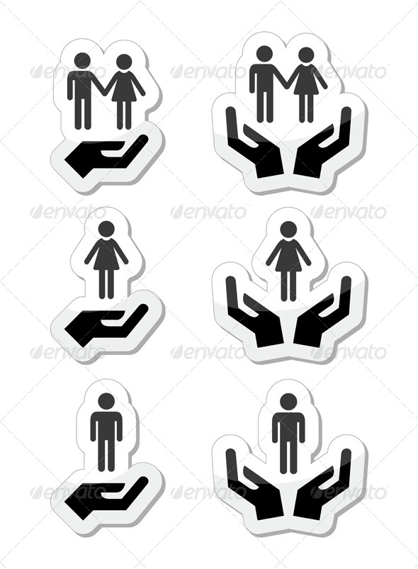 GraphicRiver Couples with Hands Icons Set 6679465 GraphicRiver Couples with Hands Icons Set 6679465