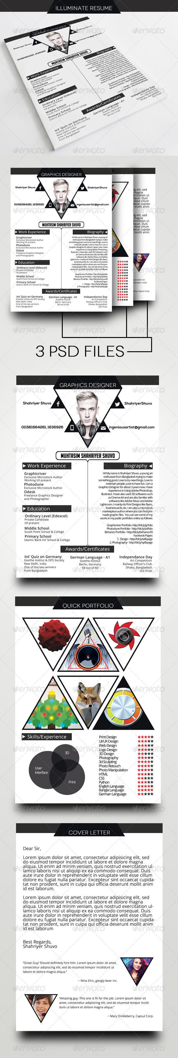 GraphicRiver Illuminate Resume CV Template 6679532 GraphicRiver Illuminate Resume CV Template 6679532
