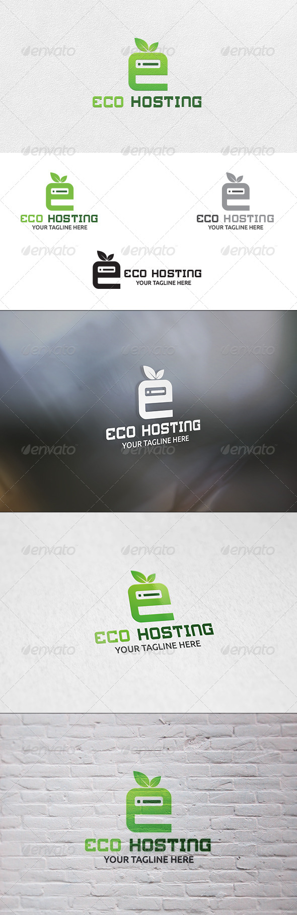 GraphicRiver Eco Hosting Logo Template 6679606 GraphicRiver Eco Hosting Logo Template 6679606