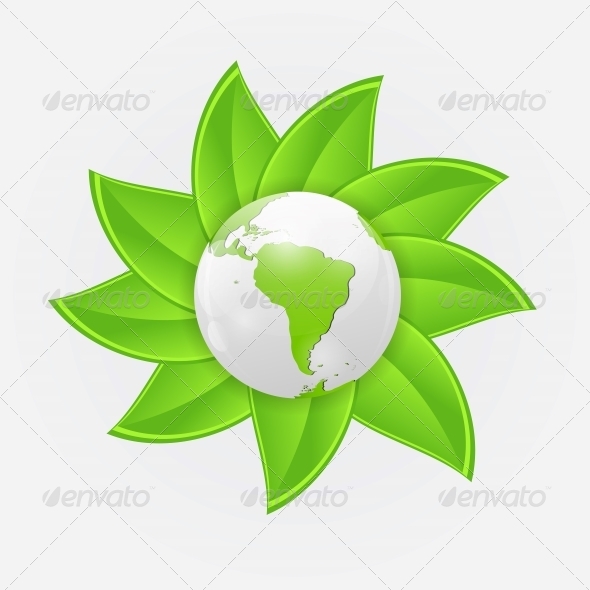 GraphicRiver Green Eco Planet Concept Vector Illustration 6681100 GraphicRiver Green Eco Planet Concept Vector Illustration 6681100