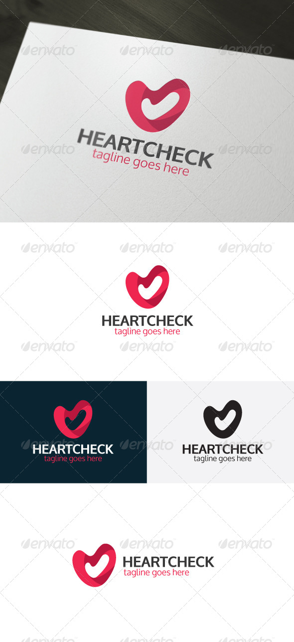 GraphicRiver Heart Check Logo 6681186 GraphicRiver Heart Check Logo 6681186
