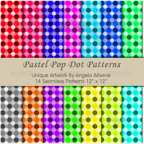 GraphicRiver Pastel Pop Dots Pattern Set 6685177 GraphicRiver Pastel Pop Dots Pattern Set 6685177
