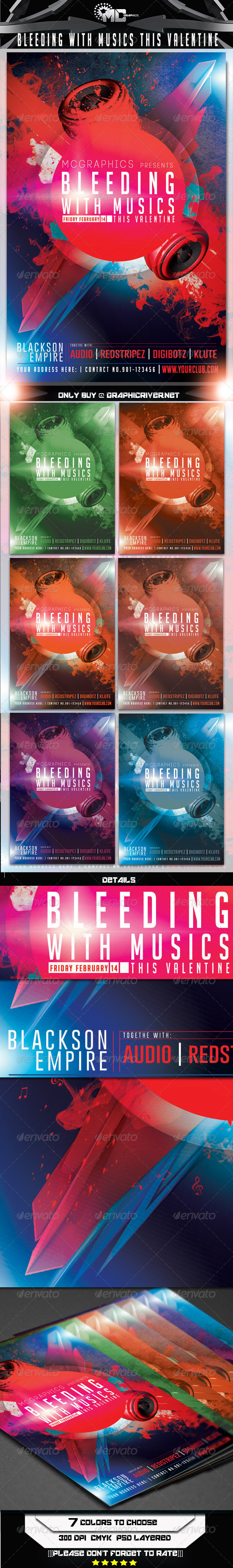 GraphicRiver Bleeding with Musics this Valentine Flyer Template 6685590 GraphicRiver Bleeding with Musics this Valentine Flyer Template 6685590