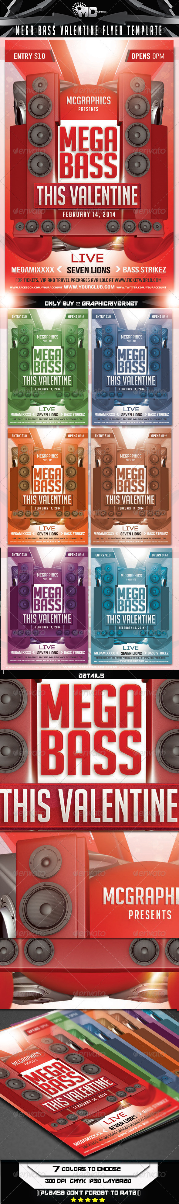 GraphicRiver Mega Bass This Valentine Flyer Template 6685630 GraphicRiver Mega Bass This Valentine Flyer Template 6685630