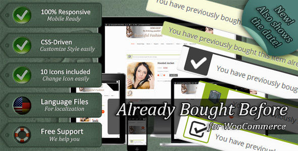 CodeCanyon WooCommerce Already Bought Before ABB 6633603 CodeCanyon WooCommerce Already Bought Before ABB 6633603
