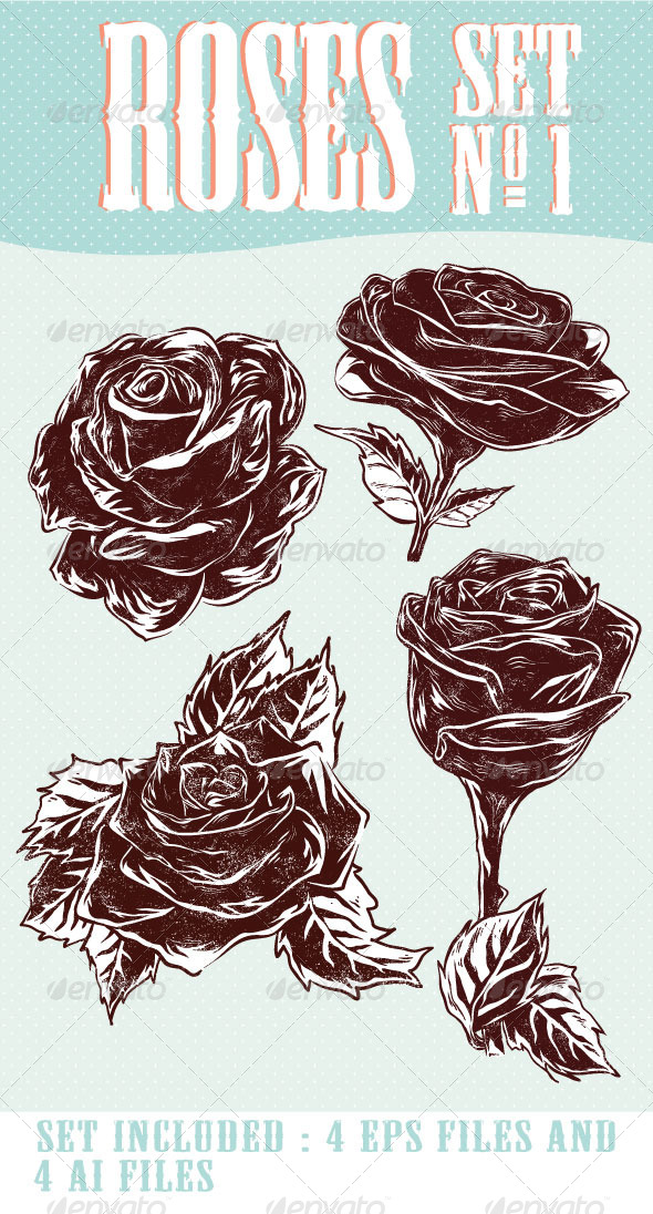 GraphicRiver Roses Set Nr 1 6692897 GraphicRiver Roses Set Nr 1 6692897