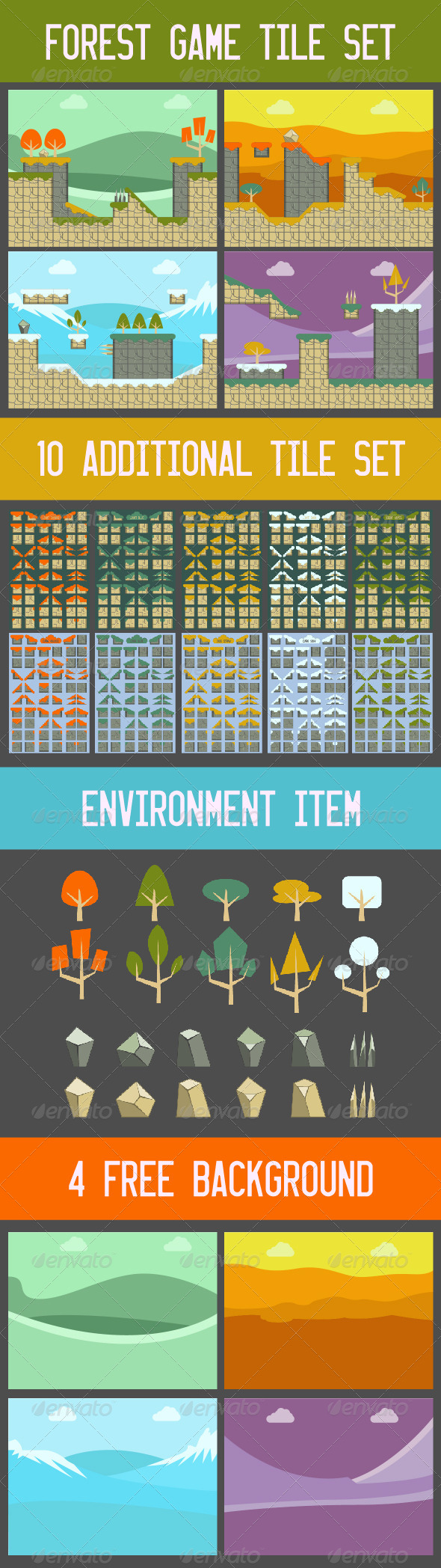 GraphicRiver Stone Forest Game Tile Set 6694691 GraphicRiver Stone Forest Game Tile Set 6694691