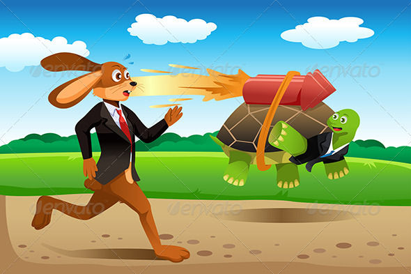 GraphicRiver Tortoise and Hare Racing 6698258 GraphicRiver Tortoise and Hare Racing 6698258