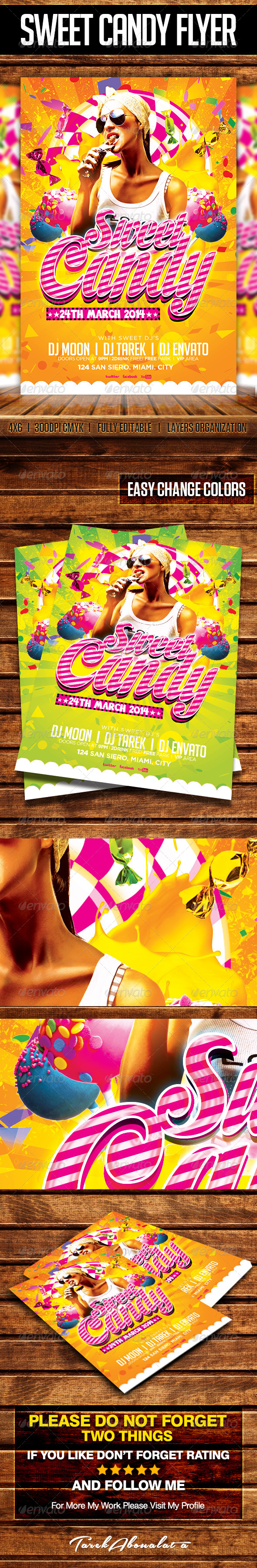 GraphicRiver Sweet Candy Flyer 6683199 GraphicRiver Sweet Candy Flyer 6683199