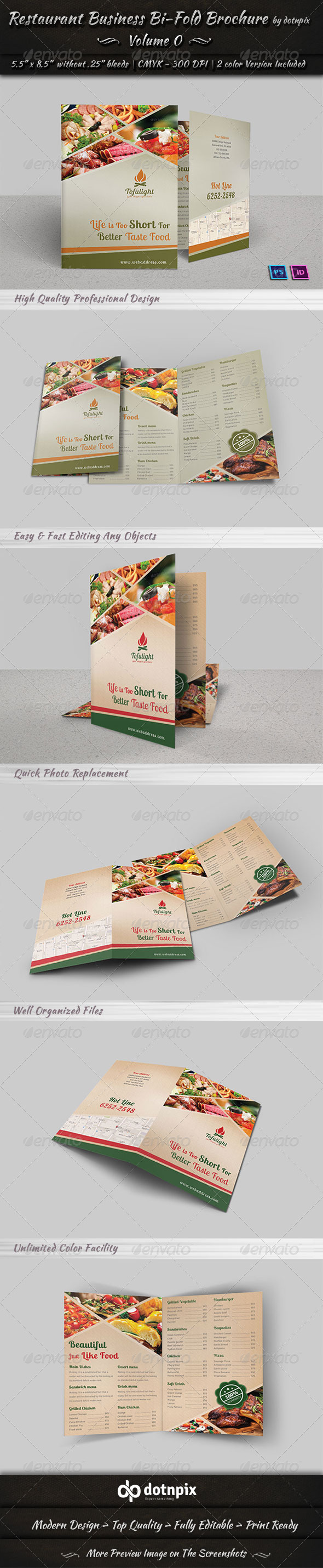 GraphicRiver Restaurant Business Bi-fold Brochure Volume 2 6683696 GraphicRiver Restaurant Business Bi-fold Brochure Volume 2 6683696