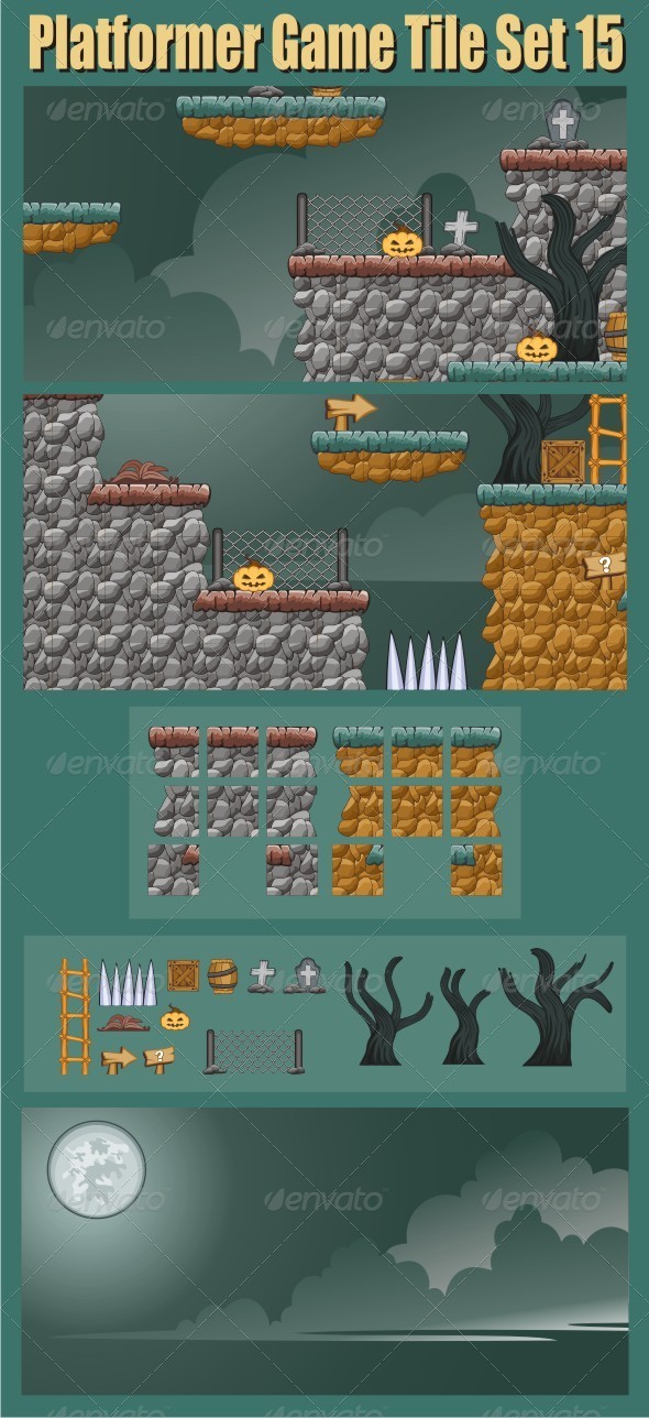 GraphicRiver Platformer Game Tile Set 15 6703098 GraphicRiver Platformer Game Tile Set 15 6703098