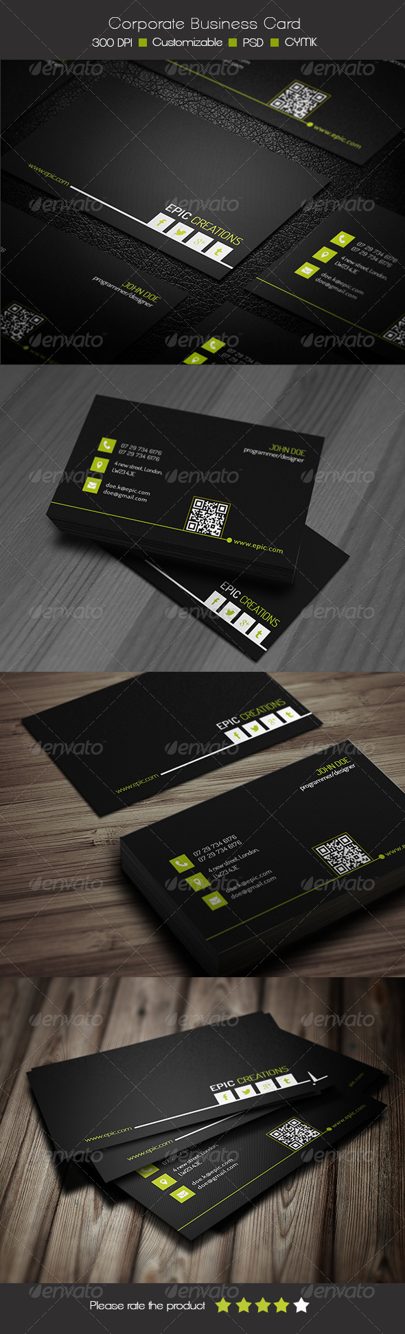 Corporate Business Card - Business Cards Print Templates