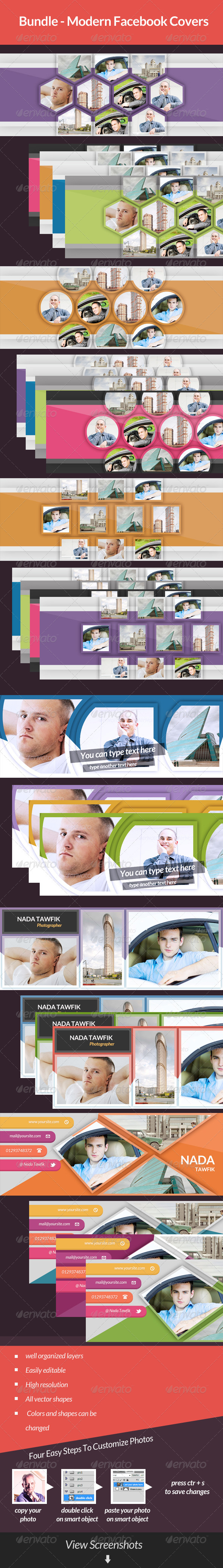 GraphicRiver Bundle Modern Facebook Covers 6705727 GraphicRiver Bundle Modern Facebook Covers 6705727