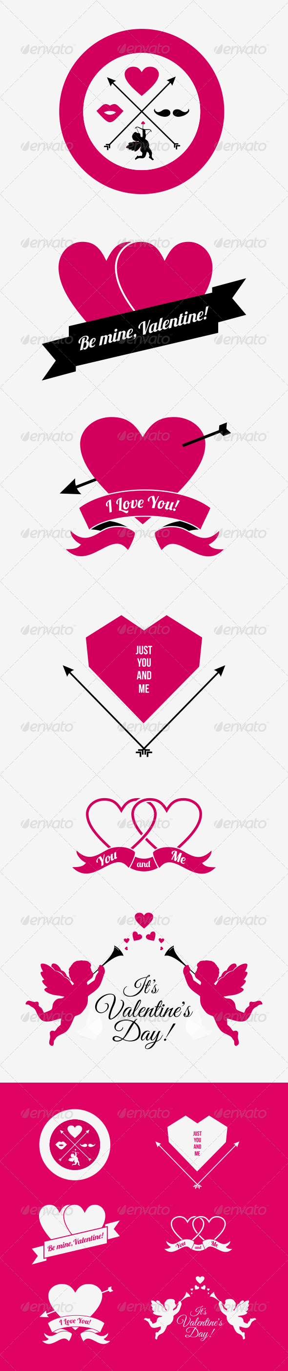 GraphicRiver Hipster Valentine Badges and Icons 6706304 GraphicRiver Hipster Valentine Badges and Icons 6706304
