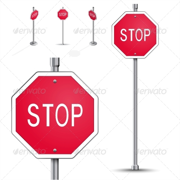 GraphicRiver Stop Road Sign 6708375 GraphicRiver Stop Road Sign 6708375