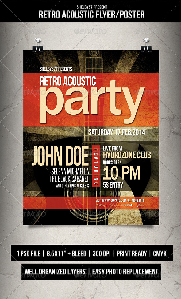 GraphicRiver Retro Acoustic Flyer Poster 6709194 GraphicRiver Retro Acoustic Flyer Poster 6709194