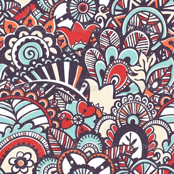 GraphicRiver Doodle Seamless Print Floral Background 6711837 GraphicRiver Doodle Seamless Print Floral Background 6711837