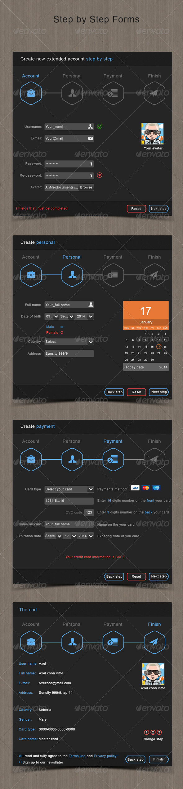 GraphicRiver Step by Step Forms 6701853 GraphicRiver Step by Step Forms 6701853
