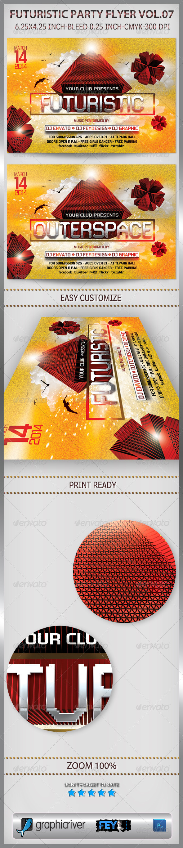 GraphicRiver Futuristic Party Flyer Vol.07 6714006 GraphicRiver Futuristic Party Flyer Vol.07 6714006