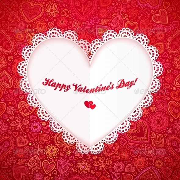 GraphicRiver Cutout Lacy Paper Heart on Red Ornate Background 6714521 GraphicRiver Cutout Lacy Paper Heart on Red Ornate Background 6714521