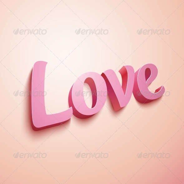 GraphicRiver Pink Realistic Plastic Love Sign 6715794 GraphicRiver Pink Realistic Plastic Love Sign 6715794